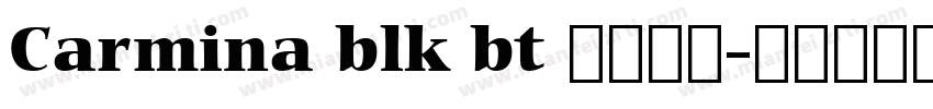 Carmina blk bt 常规斜体字体转换